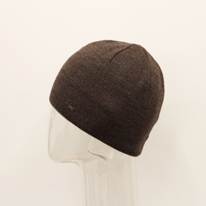 Шапка мужская MMH8216/3 цвет коричневый, р-р 57-59