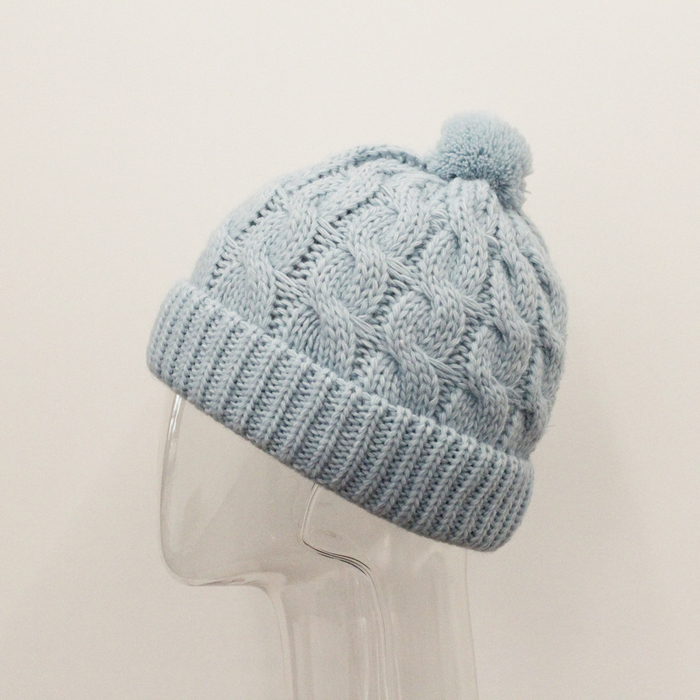 Шапка женская RWH8772 цвет голубой, р-р 56-58
