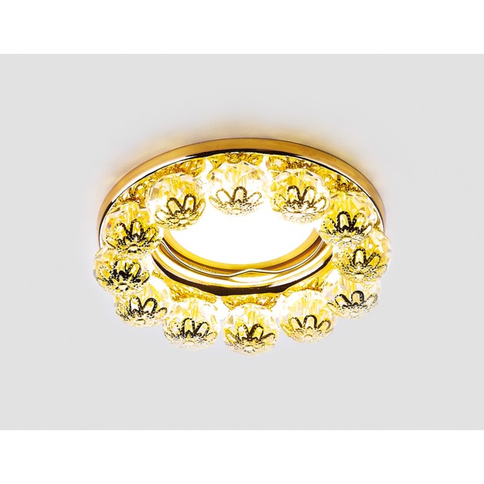 Светильник встраиваемый, MR16, GU5.3, цвет золото, d=60 мм