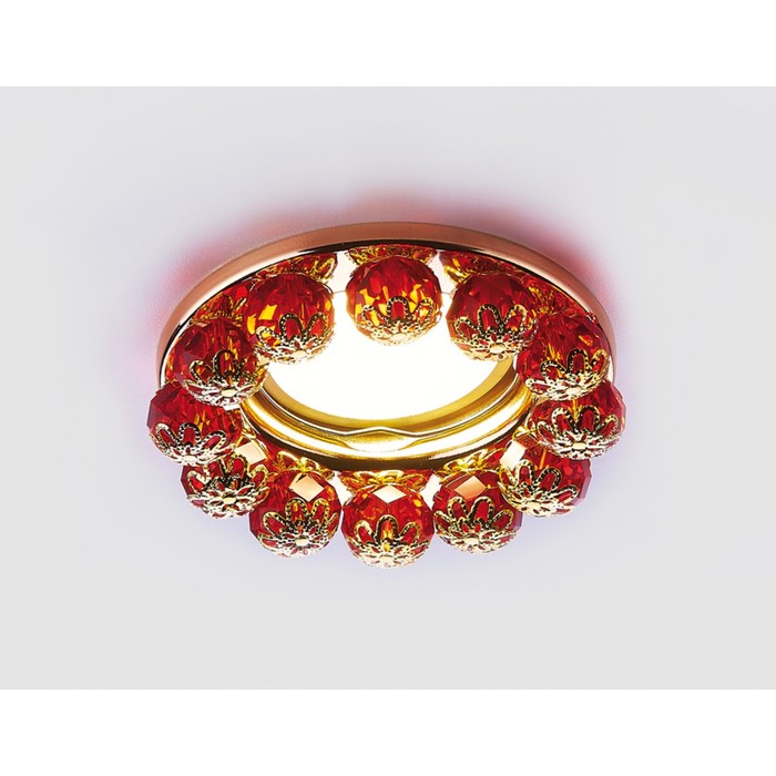 Светильник встраиваемый, MR16, GU5.3, цвет красный, d=60 мм