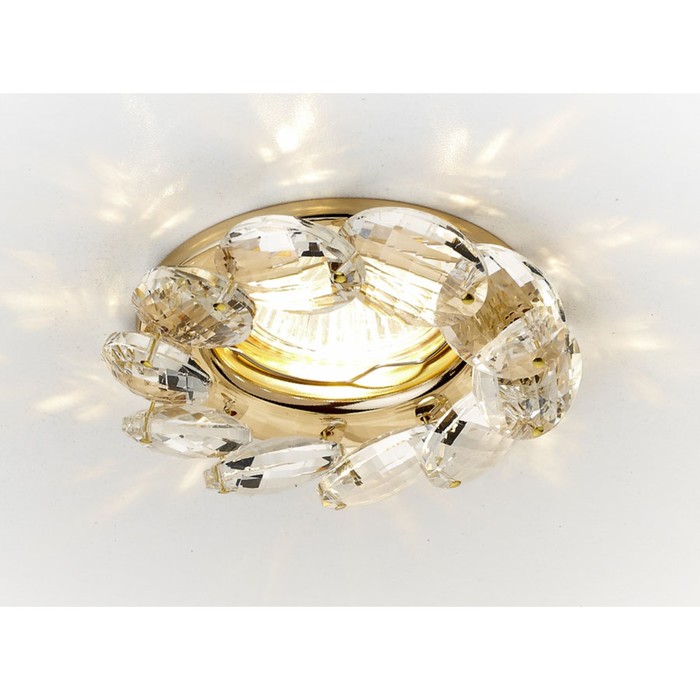 Светильник встраиваемый, MR16, GU5.3, цвет золото, d=65 мм