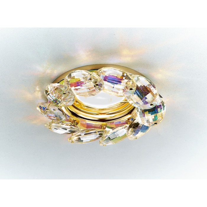 Светильник встраиваемый, MR16, GU5.3, цвет золото, d=65 мм