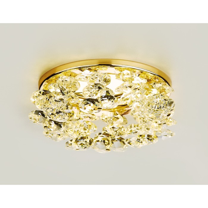 Светильник Ambrella light встраиваемый, MR16, GU5.3, цвет золото, d=60 мм