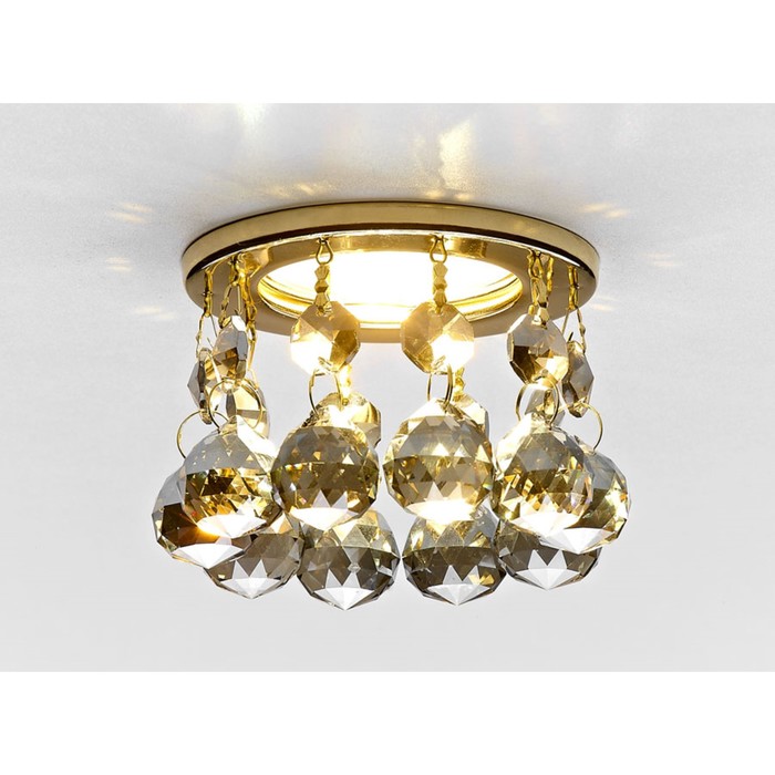 Светильник встраиваемый, MR16, GU5.3, цвет золото, d=60 мм