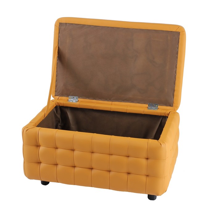 Пуф с ящиком Валенсия, 800х500х450, Оранжевый