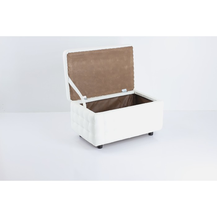 Пуф с ящиком Валенсия, 800х500х450, Белый