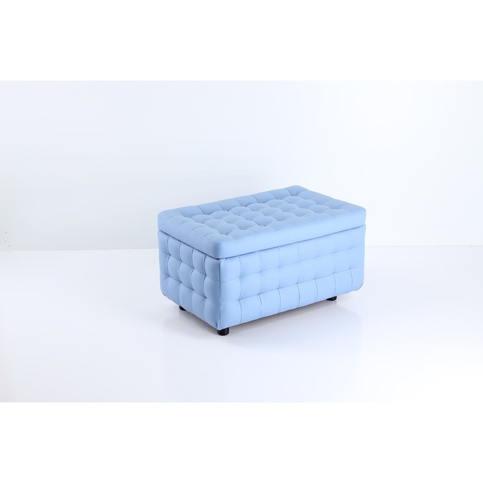 Пуф с ящиком Валенсия, 800х500х450, Голубой