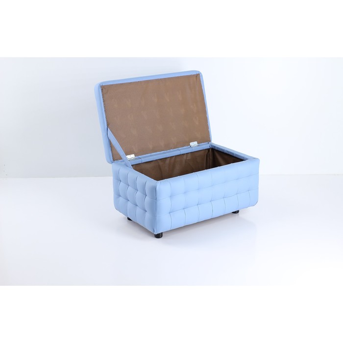 Пуф с ящиком Валенсия, 800х500х450, Голубой