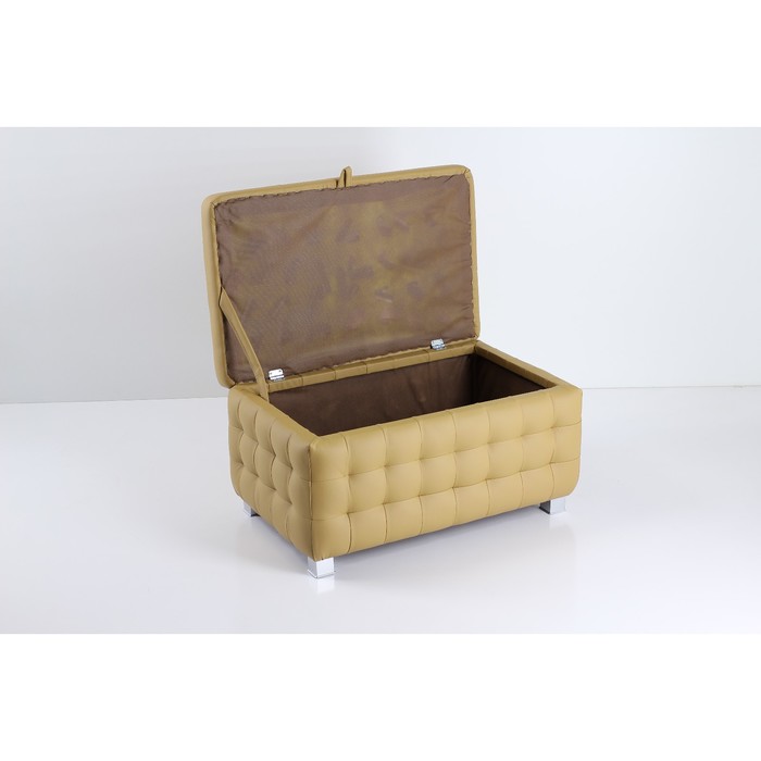 Пуф с ящиком Валенсия, 800х500х450, Светло-коричневый