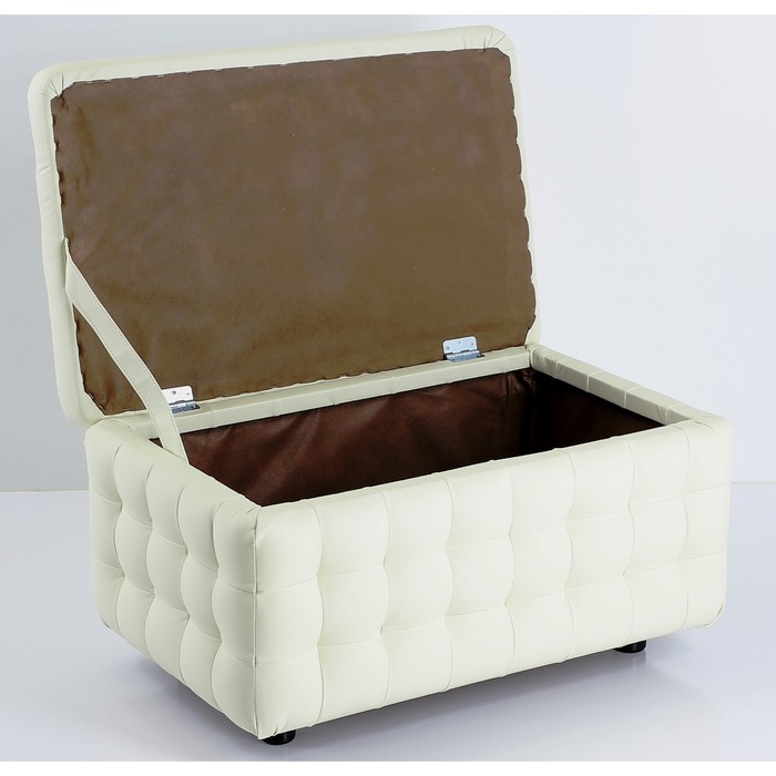 Пуф с ящиком Валенсия, 800х500х450, Топленое молоко