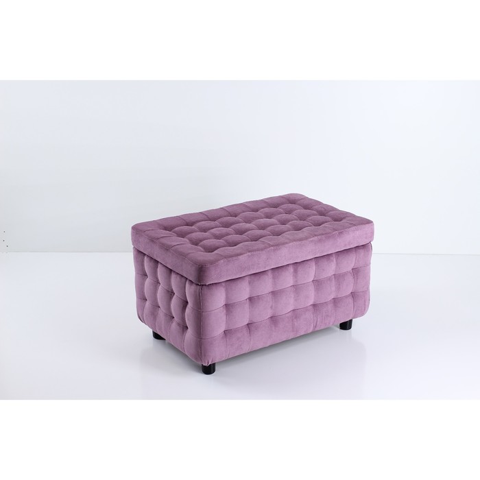 Пуф с ящиком Валенсия, 800х500х450, Фиолетовый