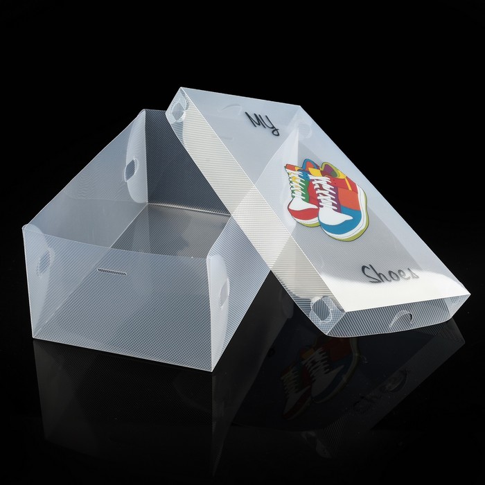 Бокс для хранения обуви с ручкой 31х18х10см Кросовки