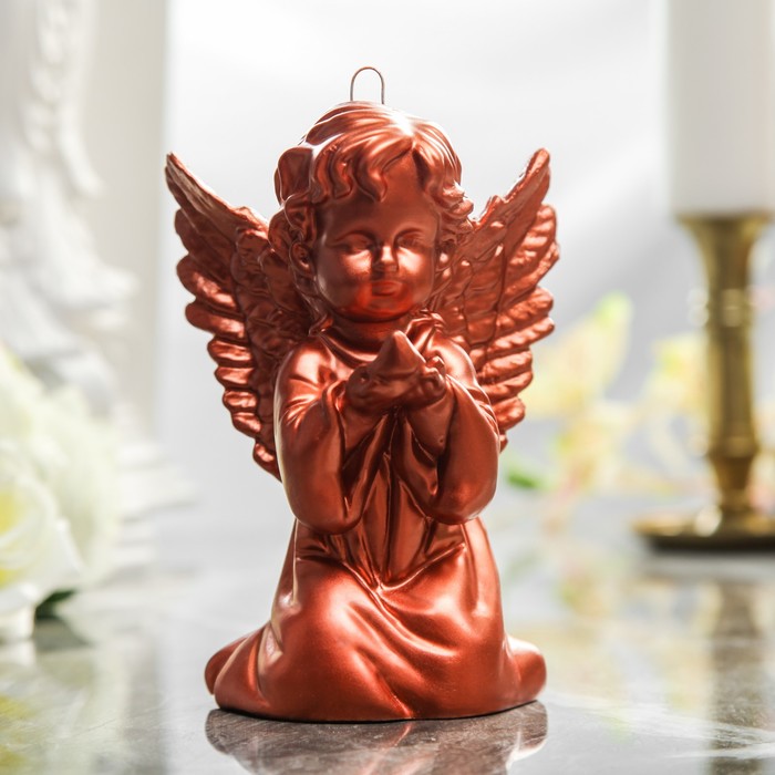 Сувенир-статуэтка "Ангел с голубем" медь