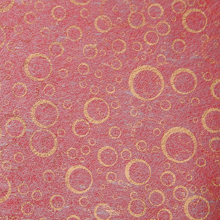 Фетр "Пузыри", ламинированный, красный, 60 см х 5 м