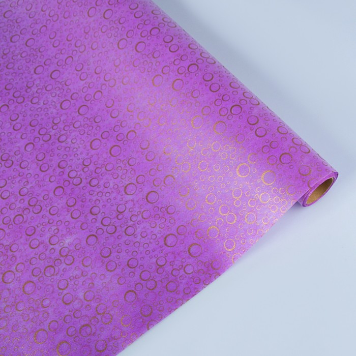 Фетр "Пузыри", ламинированный, фиолетовый, 60 см х 5 м