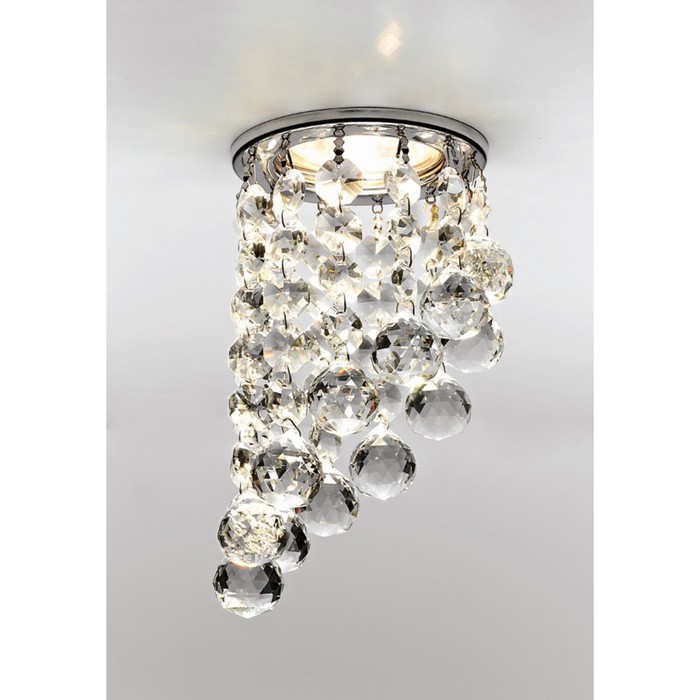 Светильник встраиваемый, MR16, GU5.3, цвет хром, d=60 мм