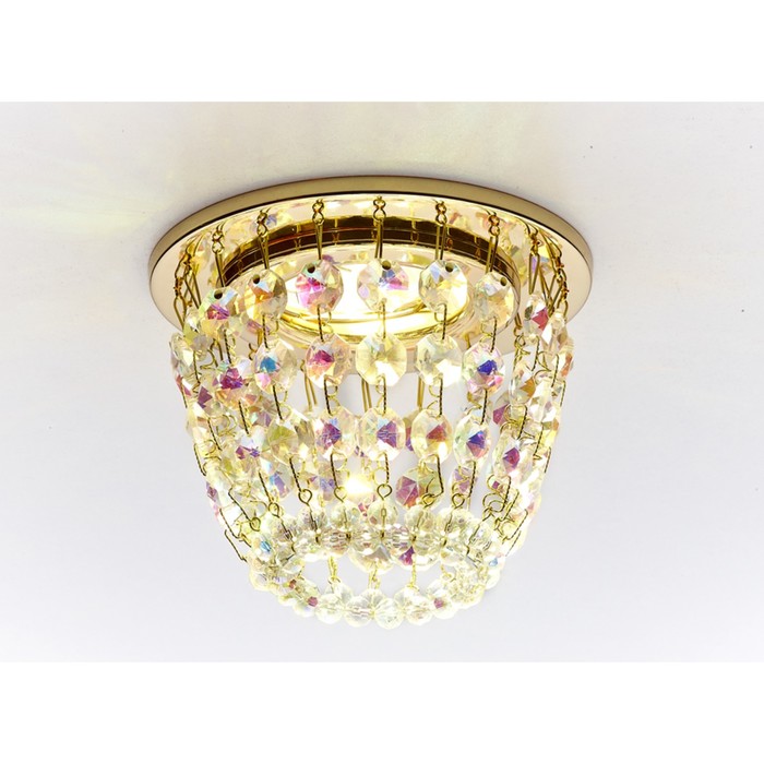 Светильник встраиваемый, MR16, GU5.3, цвет золото, d=60 мм