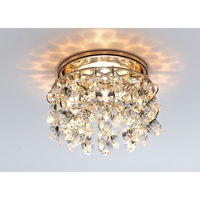 Светильник встраиваемый, MR16, GU5.3, цвет золото, d=60 мм