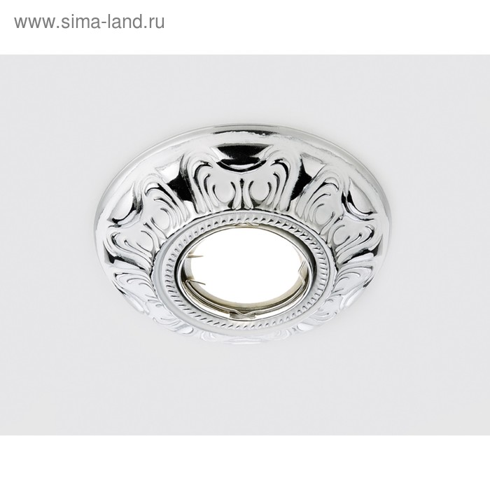 

Светильник Ambrella light встраиваемый, MR16, GU5.3, цвет белый, хром, d=65 мм