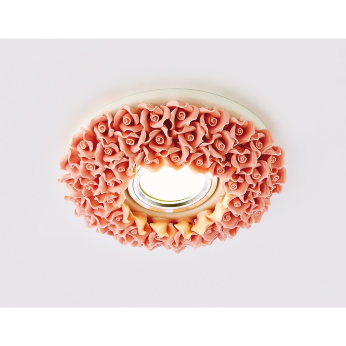 Светильник встраиваемый, MR16, GU5.3, цвет коралловый, d=70 мм