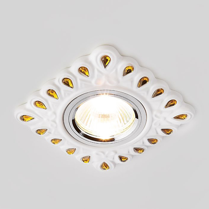 Светильник встраиваемый, MR16, GU5.3, цвет белый, d=65 мм