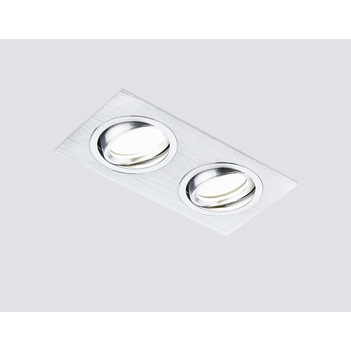 Светильник встраиваемый, MR16, GU5.3, цвет алюминий, d=70x155 мм