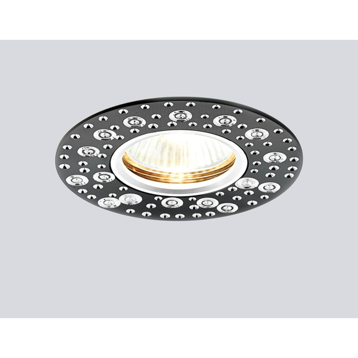 Светильник встраиваемый, MR16, GU5.3, цвет черный, d=60 мм