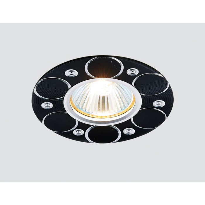 Светильник встраиваемый, MR16, GU5.3, цвет черный, d=60 мм