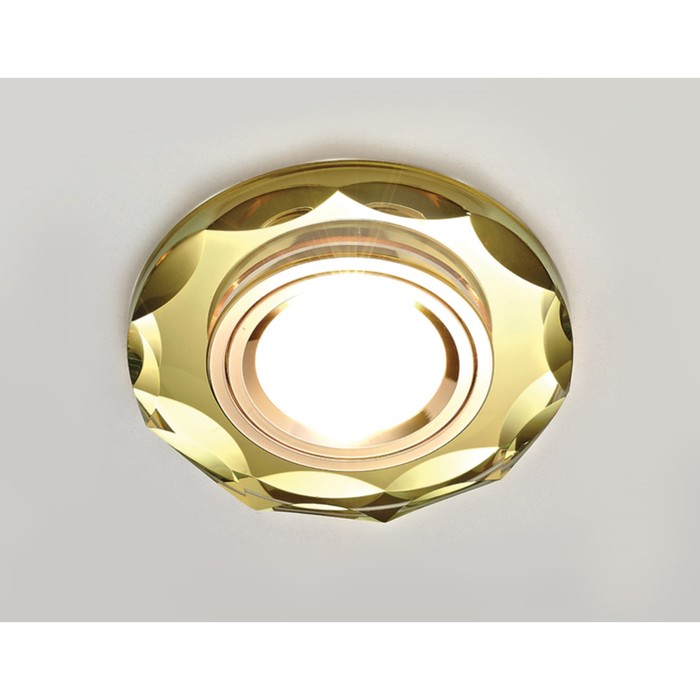 Светильник встраиваемый, MR16, GU5.3, цвет золото, d=60 мм