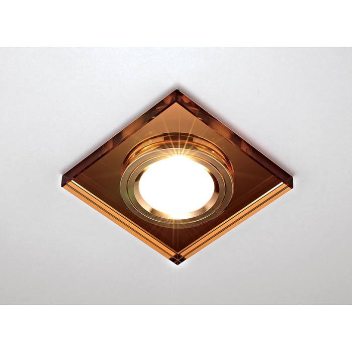Светильник встраиваемый, MR16, GU5.3, цвет коричневый, d=60 мм
