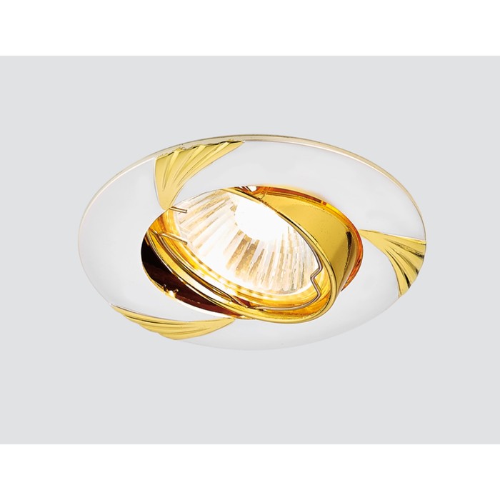 Светильник встраиваемый, MR16, GU5.3, цвет серебро, золото, d=75 мм