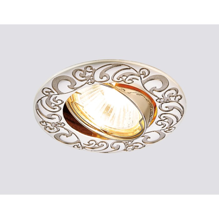 Светильник встраиваемый, MR16, GU5.3, цвет серебро, никель, d=70 мм