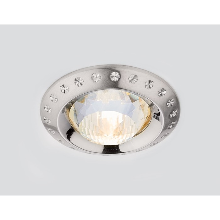 Светильник встраиваемый, MR16, GU5.3, цвет серебро, d=65 мм