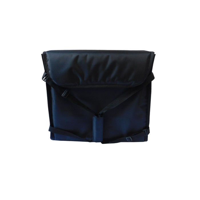 Термосумка на 2 пиццы 450х450х100мм фольгированная с вентиляцией (черная)