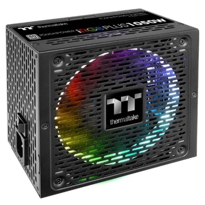 Блок питания Thermaltake ATX 1050W Toughpower iRGB Plus 80+ platinum APFC 140mm 12xSATA RTL 384033