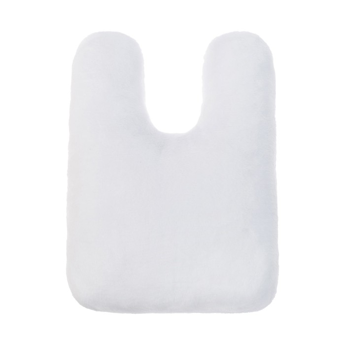 Подушка "Этель" Зайчонок белая, с вышивкой, 100% П/Э, велсофт