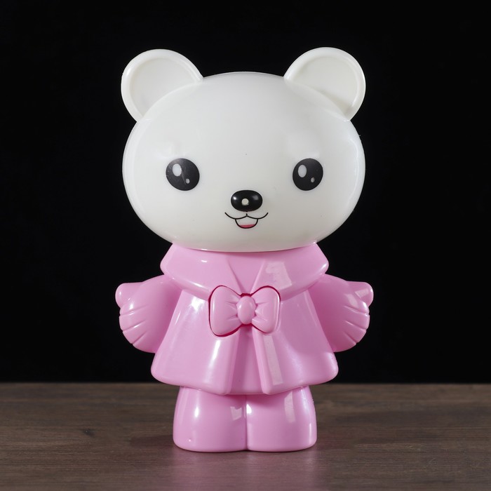 Светильник "Мишка в платьице" LED АКБ (USB в компл.) МИКС 10х7х17см