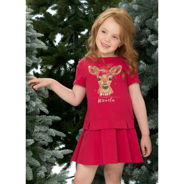 Платье для девочки, рост 104 см, цвет малиновый