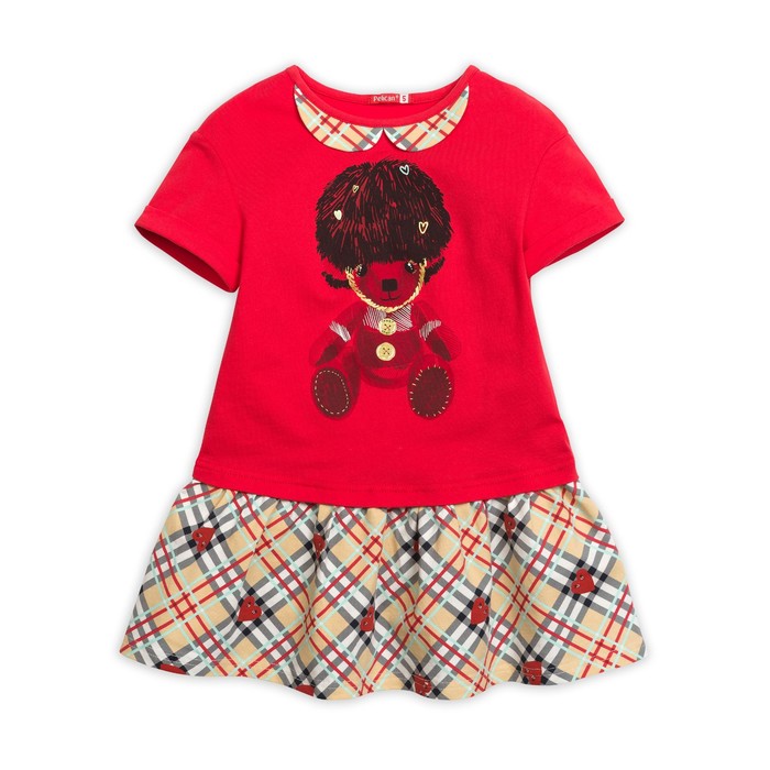 Платье для девочки, рост 110 см, цвет красный