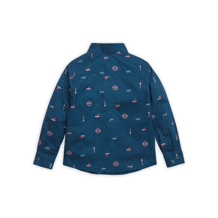 Сорочка верхняя для мальчика, рост 98 см, цвет джинс