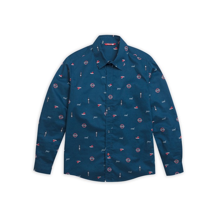 Сорочка верхняя для мальчика, рост 128 см, цвет джинс