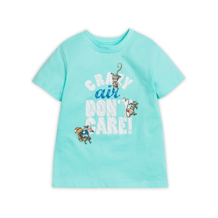 Футболка для мальчика, рост 110 см, цвет ментол