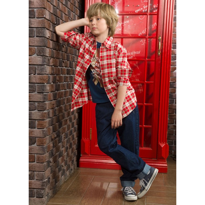 Брюки для мальчика, рост 134 см, цвет тёмно-синий