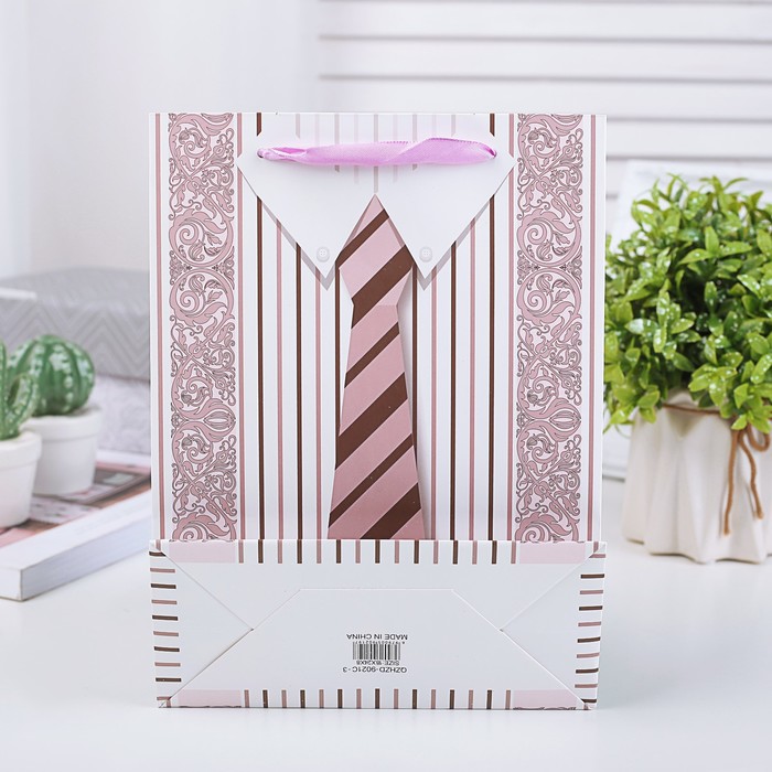 Пакет подарочный люкс, 18 х 24 х 8 см