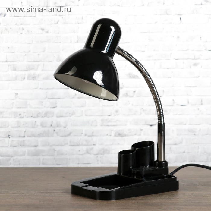 Настольная лампа 1х60вт E27 черная настольная лампа 1х60вт e27 к 1 5м белая