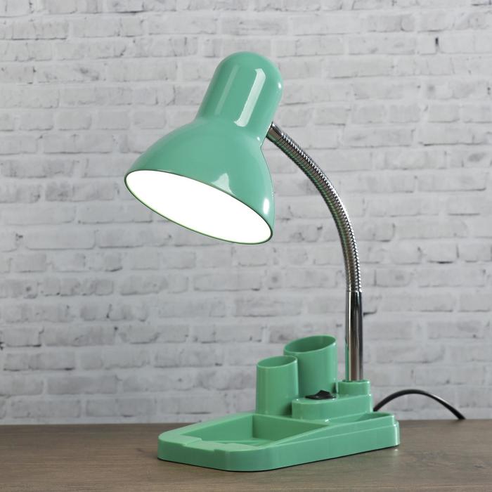 Настольная лампа 1х60вт E27 зеленая