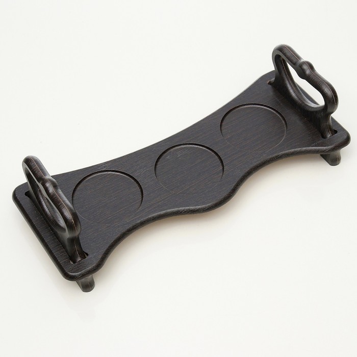 Набор "Греция": 3 банки для сыпучих продуктов по 420 мл на деревянной подставке