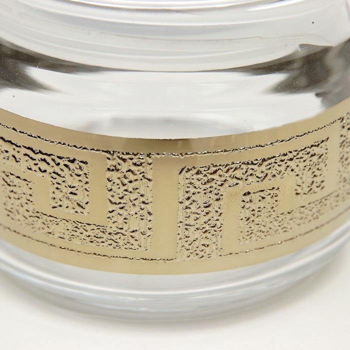 Набор "Греция": 3 банки для сыпучих продуктов по 420 мл на деревянной подставке