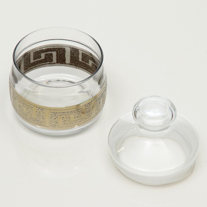 Набор "Греция": 3 банки для сыпучих продуктов по 420 мл на деревянной подставке