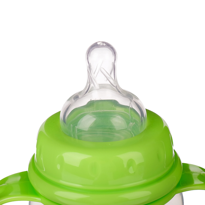 Бутылочка для кормления с широким горлом, с ручками, 210 мл, от 0 мес.